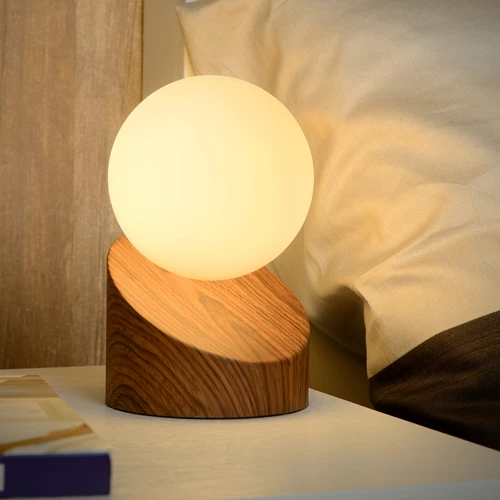 Lucide LEN - Tischlampe - Ø 10 cm - 1xG9 - Holz - Atmosphäre 1